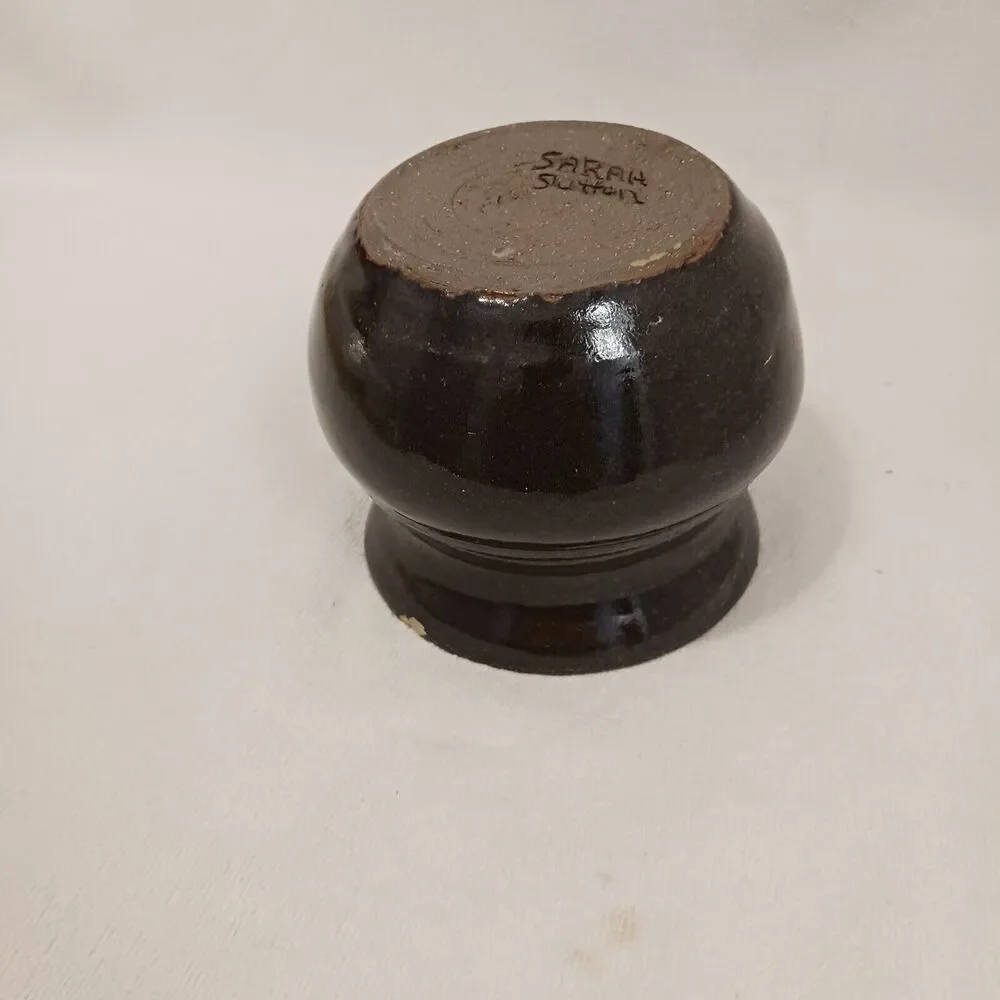 African Violet Plant Pot Stoneware Pottery 4
